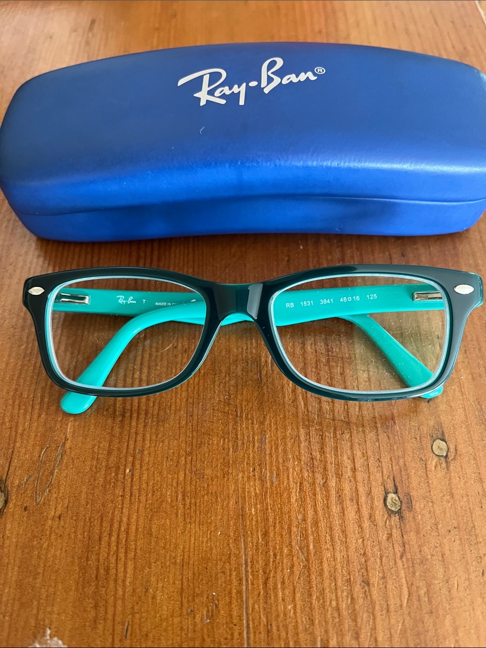 Ray-Ban Kids Teal and Turquoise Frame Eyeglasses